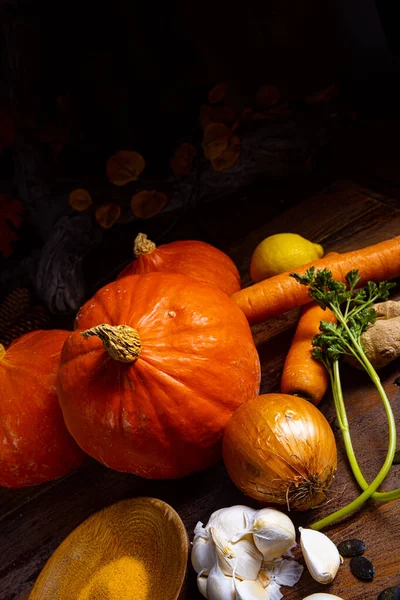 Pumpkin Soup Delicious Ingredients — Stock Photo, Image