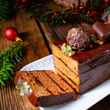 Noel kurabiyesi reçel dolu, yakın çekim manzaralı.