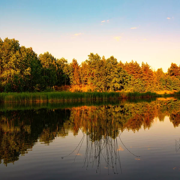 Serata Tranquilla Lago — Foto Stock