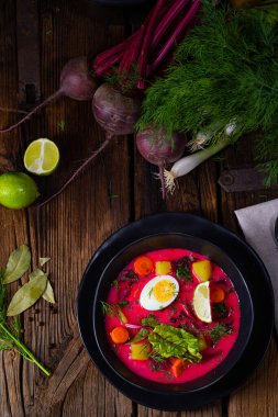 Botwinka Polonya bahar pancar çorbası