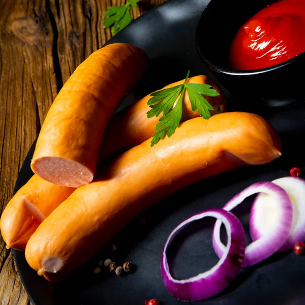 Delicious Warm Ham Bockwurst — Stock Photo, Image