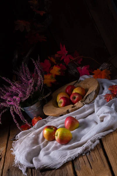 Frisch Gepflückte Äpfel Einer Obstschale — Stockfoto