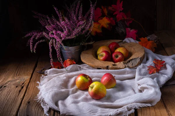 Freshly Picked Apples Fruit Bowl — Stock Photo, Image