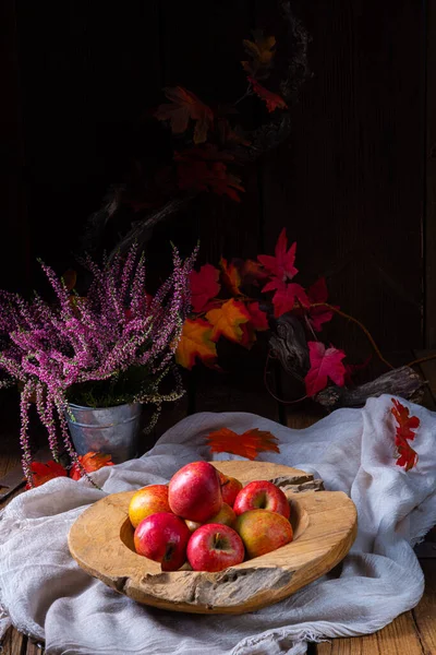 Freshly Picked Apples Fruit Bowl — Stock Photo, Image