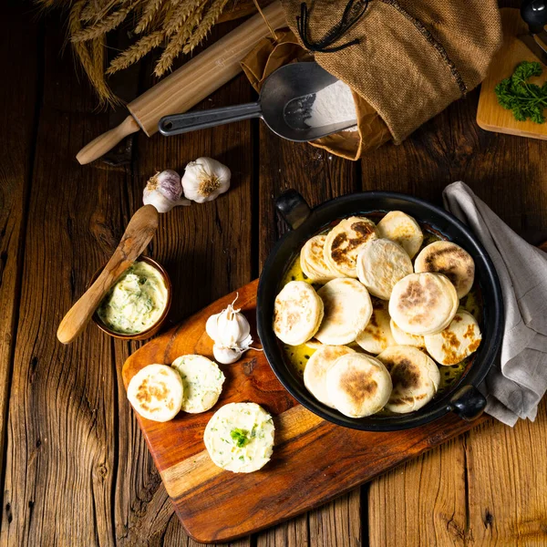 Bieszczadzkie Proziaki Soda Bread Originating Subcarpathia — Stockfoto