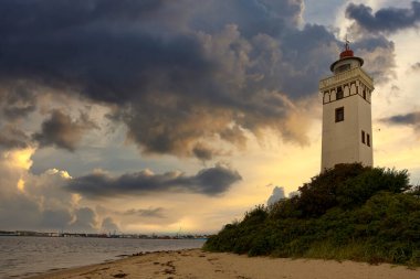Strib Fyr Danimarka 'da bir deniz feneri