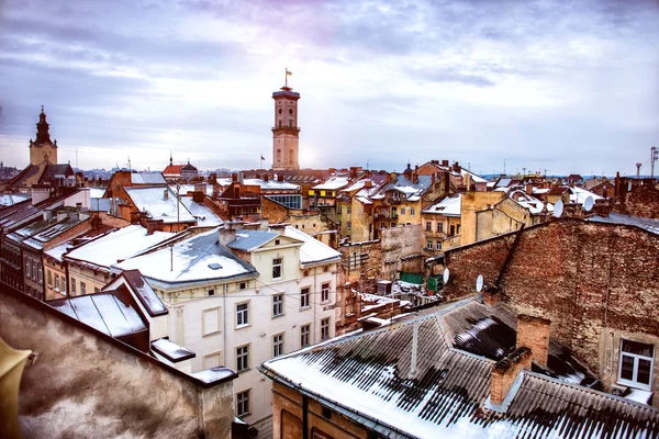 Cidade velha da cidade de Lvov — Fotografia de Stock