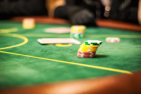 Casino table for card games — Stock Photo, Image