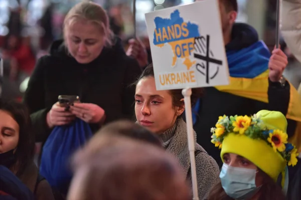 Nova Iorque Cidade Eua Março 2022 Cidadãos Ucranianos Protestam Times — Fotos gratuitas