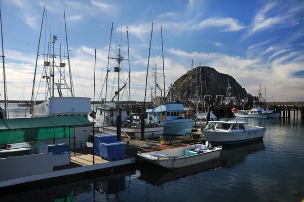 Bateaux de pêche dans le port de Morro Bay Images De Stock Libres De Droits