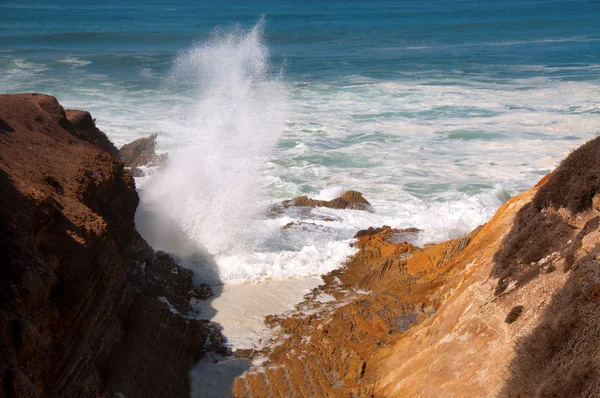 Blow Hole At Montana De Oro State Park — Stock Photo, Image