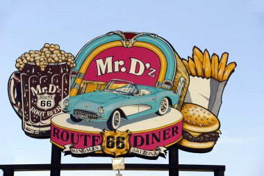 Famous Mr. D'z Route 66 Diner in Kingman Arizona clipart