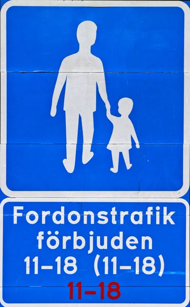 Panneau routier en Suède — Photo