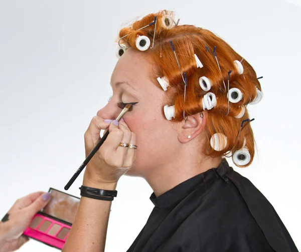 Make up artist at work — Stock Photo, Image