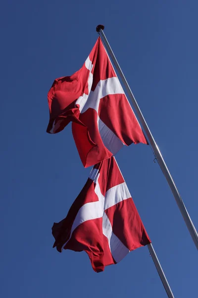 Dänische Flagge — Stockfoto