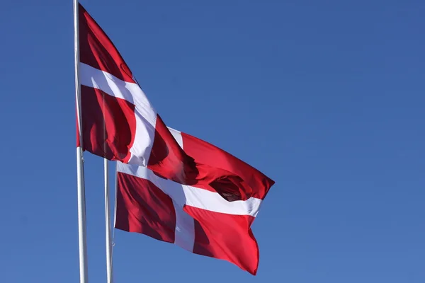 Dänische Flagge — Stockfoto