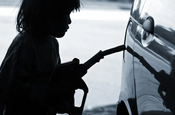 Refueling a car — Stock Photo, Image