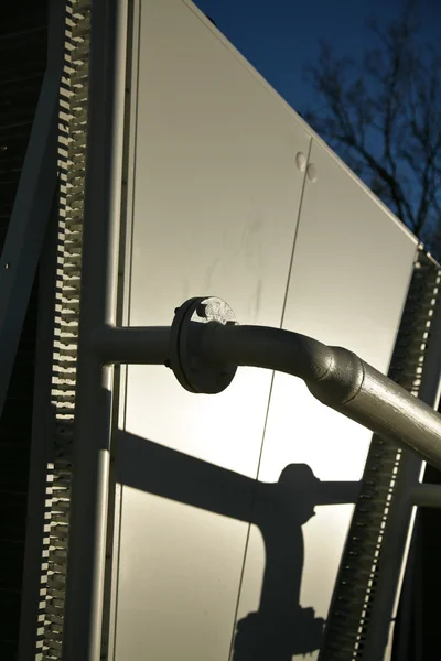 Detail of heat exchanger of district heating plant in Denmark — Stock Photo, Image