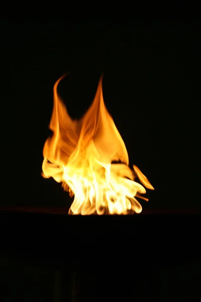 Gas flame dark background — Stock Photo, Image