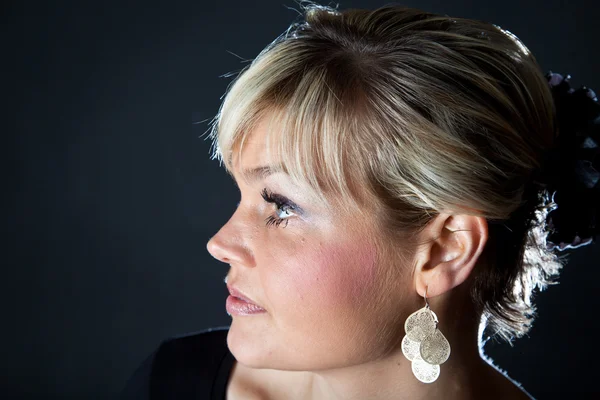 Studio portrait of a cute blond girl — Stock Photo, Image