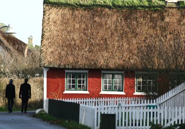 Detail of a house Island of Fanoe in Denmark clipart
