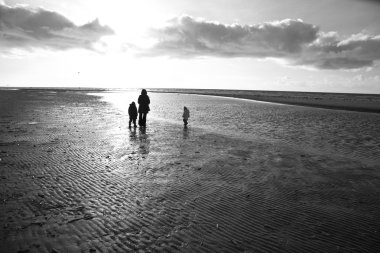 amber fanoe ada Beach arayan insanlar