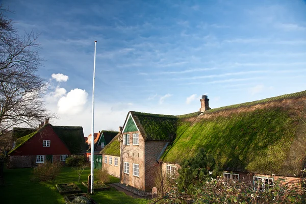 Gamla tegelhus. ö av fanoe i Danmark — Stockfoto