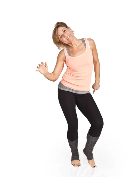 Woman standing and dancing — Stock Photo, Image