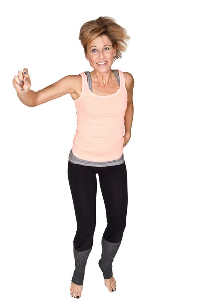 Mujer de pie y bailando — Foto de Stock