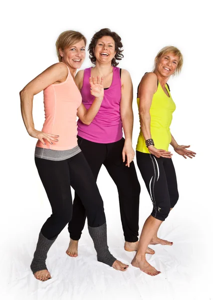 Three woman dancing — Stock Photo, Image