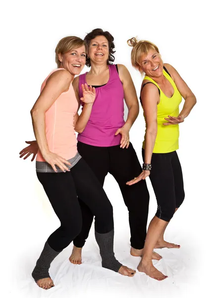 Three woman dancing — Stock Photo, Image