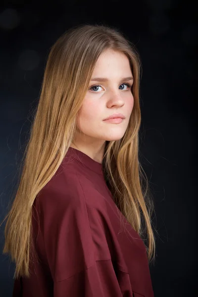 İskandinav sevimli genç kız portre — Stok fotoğraf
