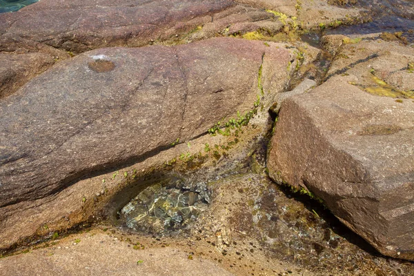 알가줄라 마을의 해변에 바위들이나 여름에는 반도의 코르시카에 — 스톡 사진