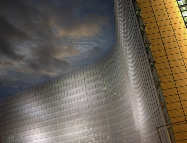 Berlaymont Épület Brüsszelben Negyedében — Stock Fotó