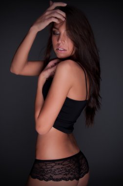 güzellik kadın siyah fanila