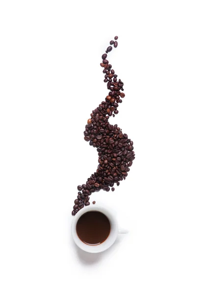 Koffie stoom van koffie bonen — Stockfoto
