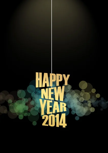 New Year 2014 Text lights effect — Stock Photo, Image