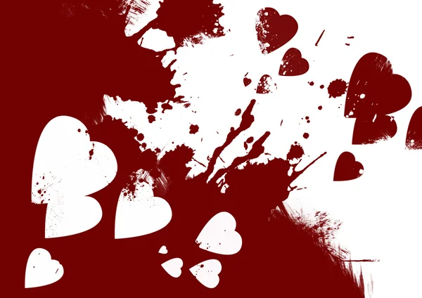 Bloody hearts abstract background — Stock Photo, Image