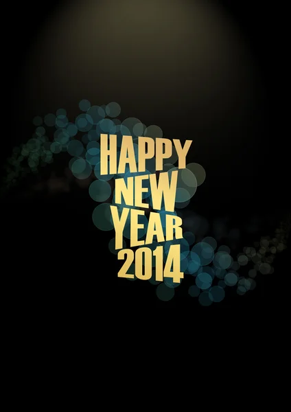 New Year 2014 Text lights effect — Stock Photo, Image