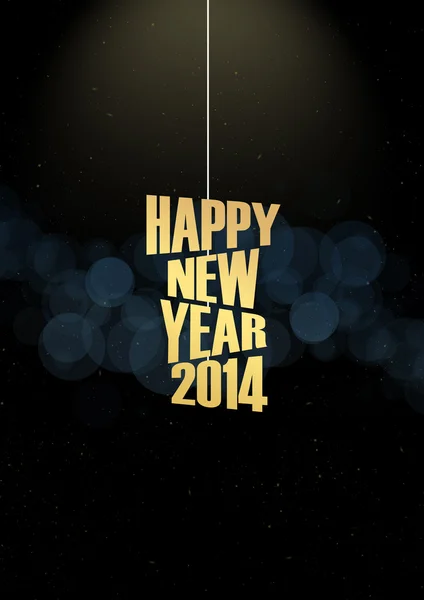 New Year 2014 Text lights effect — Stock Photo, Image