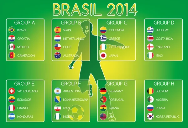 Grupo Brasil 2014 — Archivo Imágenes Vectoriales