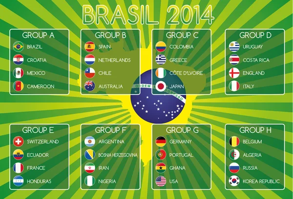 Brasil 2014 Groupe — Image vectorielle