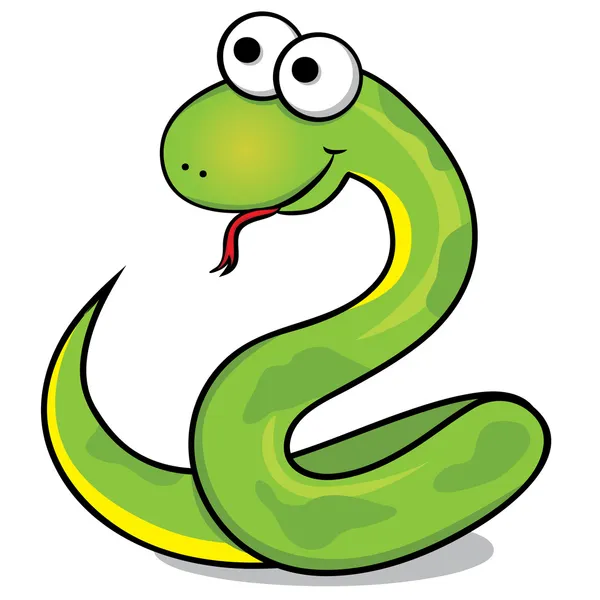 Nice green snake — Stock Vector