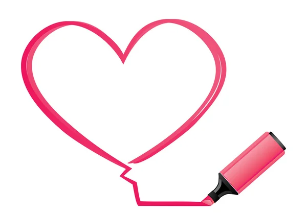 Pink heart — Stock Vector