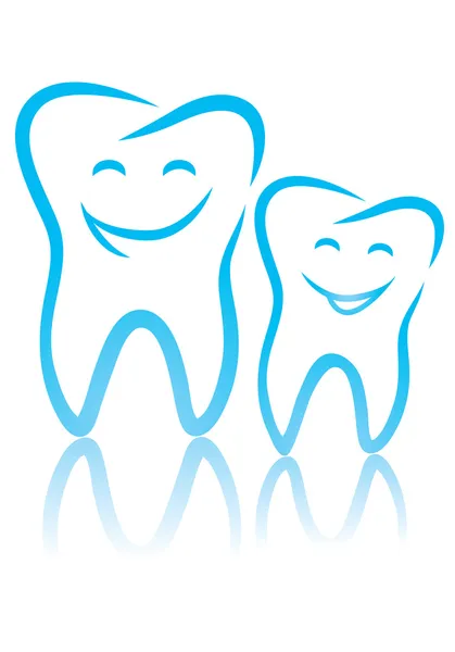 Glückliche Zähne — Stockvektor