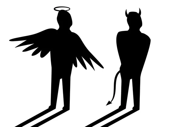 Ангел і диявол — стоковий вектор