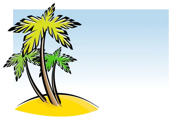 Три пальмы — стоковый вектор