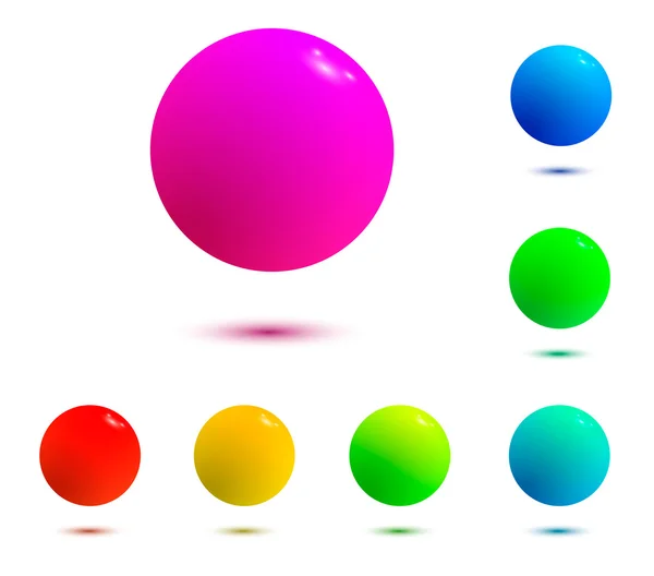 Boules colorées isolées — Image vectorielle