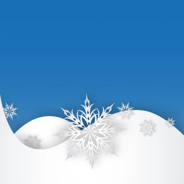 Fiocco di neve su sfondo di carta — Vettoriale Stock