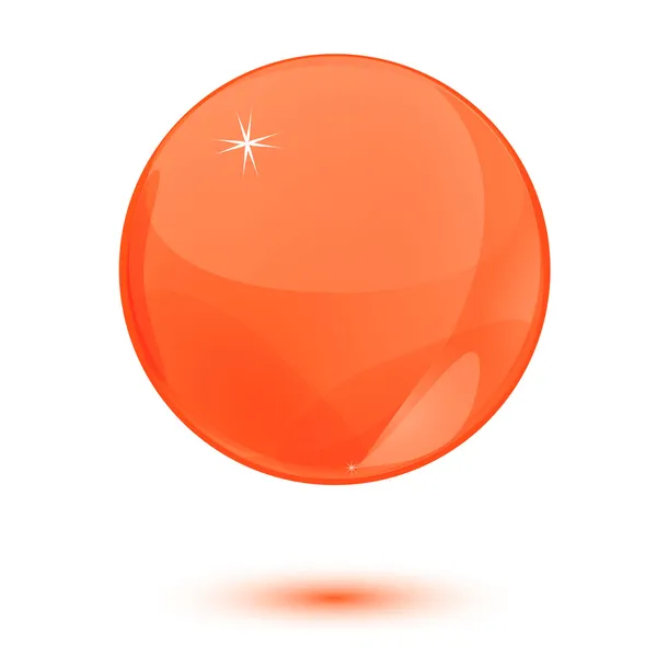 Orange ball. Vector illustration. — Stock Vector